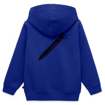 Schraube - Kinder Premium Organic Zip Hoodie - Royalblau - Hinten - AI Model Kid Male (0cm)