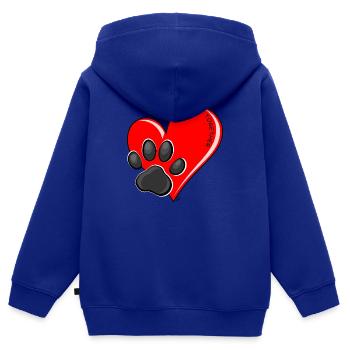 Immer mit dir - Kinder Premium Organic Zip Hoodie - Royalblau - Hinten - AI Model Kid Male (0cm)