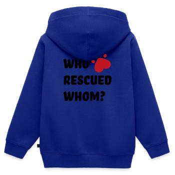 Tierschutz Hund - Kinder Premium Organic Zip Hoodie - Royalblau - Hinten - AI Model Kid Male (0cm)