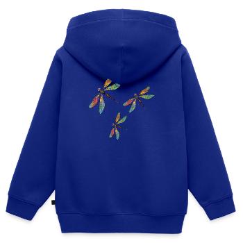 Important - Sweat Premium à capuche zippé enfant bio - bleu roi - Dos - AI Model Kid Male (0cm)