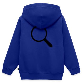 Lupe - Vergrößerungsglas - Kinder Premium Organic Zip Hoodie - Royalblau - Hinten - AI Model Kid Male (0cm)