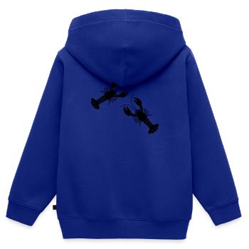two lobsters - Kinder Premium Organic Zip Hoodie - Royalblau - Hinten - AI Model Kid Male (0cm)