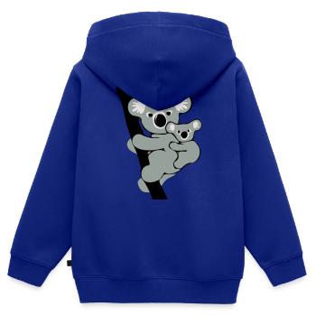 Koala und Baby - Kinder Premium Organic Zip Hoodie - Royalblau - Hinten - AI Model Kid Male (0cm)
