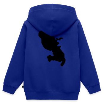 Martinique - Sweat Premium à capuche zippé enfant bio - bleu roi - Dos - AI Model Kid Male (0cm)