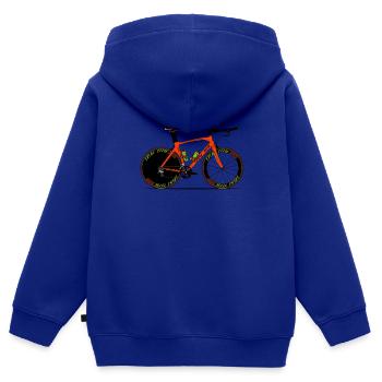 Trial Trial Bike - Kids Premium Organic Zip-up Hoodie - royal blue - Back - AI Model Kid Male (0cm)