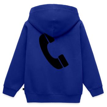 hörer - Kinder Premium Organic Zip Hoodie - Royalblau - Hinten - AI Model Kid Male (0cm)