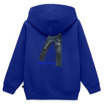 Blue Jeans - Kinder Premium Organic Zip Hoodie - Royalblau - Hinten - AI Model Kid Male (0cm)