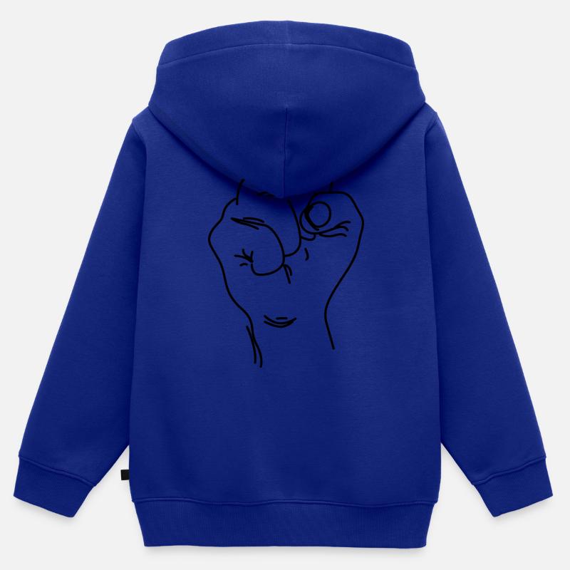 Libérer la Palestine - Sweat Premium à capuche zippé enfant bio - bleu roi