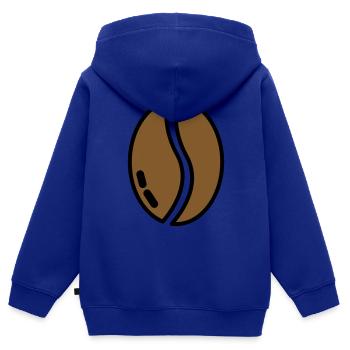 coffe bean - Kinder Premium Organic Zip Hoodie - Royalblau - Hinten - AI Model Kid Male (0cm)