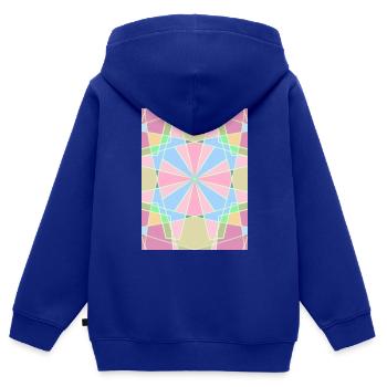 Regenbogen - Kinder Premium Organic Zip Hoodie - Royalblau - Hinten - AI Model Kid Male (0cm)