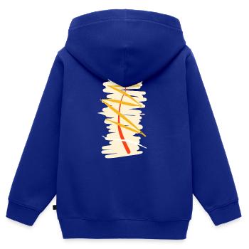The most abstract painting in the world - Kids Premium Organic Zip-up Hoodie - royal blue - Back - AI Model Kid Male (0cm)