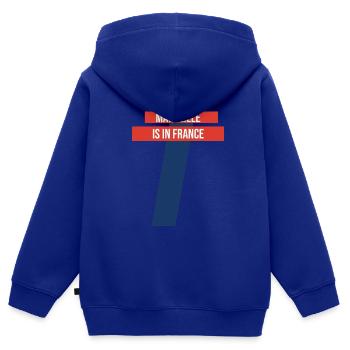 Tablier de cuisine Marseille - Sweat Premium à capuche zippé enfant bio - bleu roi - Dos - AI Model Kid Male (0cm)