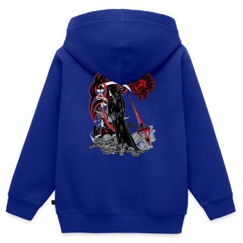 zeit abgelaufen - Kinder Premium Organic Zip Hoodie - Royalblau - Hinten - AI Model Kid Male (0cm)