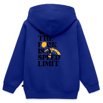 Auto - Kinder Premium Organic Zip Hoodie - Royalblau - Hinten - AI Model Kid Male (0cm)