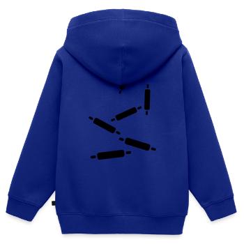 Kitchen roll baking rolling pin - Kids Premium Organic Zip-up Hoodie - royal blue - Back - AI Model Kid Male (0cm)
