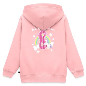 8. geburtstag 8 jahre alt mädchen - Kinder Premium Organic Zip Hoodie - Rosa - Hinten - AI Model Kid Female (0cm)