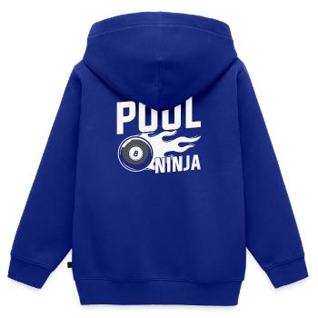 Billard Piscine Billard Billard Boule Billard Billard Cuisine 8Ball - Sweat Premium à capuche zippé enfant bio - bleu roi - Dos - AI Model Kid Male (0cm)