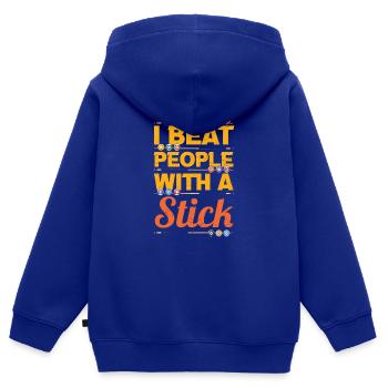 Billard Piscine Billard Billard Boule Billard Billard Cuisine 8Ball - Sweat Premium à capuche zippé enfant bio - bleu roi - Dos - AI Model Kid Male (0cm)