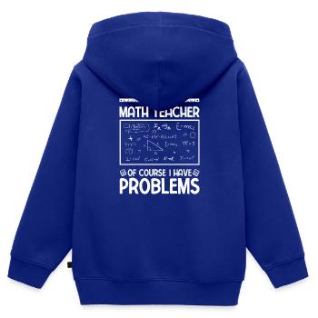 Mathelehrer Mathematische Formel Geometrie Lehrer - Kinder Premium Organic Zip Hoodie - Royalblau - Hinten - AI Model Kid Male (0cm)