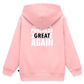 RENDRE MON PANCRÉAS À NOUVEAU GRAND - Sweat Premium à capuche zippé enfant bio - rose - Dos - AI Model Kid Female (0cm)