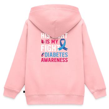 Insuline Junkie Diabète diabétique Sucre de type 1 - Sweat Premium à capuche zippé enfant bio - rose - Dos - AI Model Kid Female (0cm)