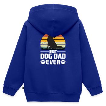 Hunde Haustier Hundebesitzer Hundefreund Pfote - Kinder Premium Organic Zip Hoodie - Royalblau - Hinten - AI Model Kid Male (0cm)
