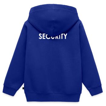 Secuirty Türsteher Arbeiter Sicherheit Schützen - Kinder Premium Organic Zip Hoodie - Royalblau - Hinten - AI Model Kid Male (0cm)