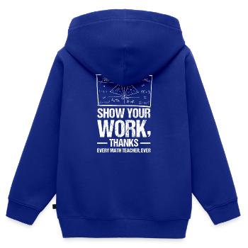 Mathelehrer Mathematische Formel Geometrie Lehrer - Kinder Premium Organic Zip Hoodie - Royalblau - Hinten - AI Model Kid Male (0cm)