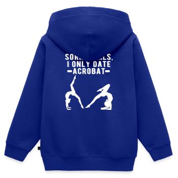 Gymnastik Turnerin Turnen Akrobatik Akrobatin - Kinder Premium Organic Zip Hoodie - Royalblau - Hinten - AI Model Kid Male (0cm)