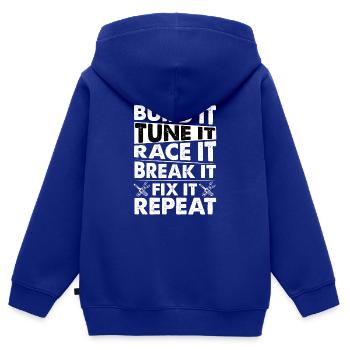 DO-IT-YOURSELF DIY DIY Build Yourself Repair - Kids Premium Organic Zip-up Hoodie - royal blue - Back - AI Model Kid Male (0cm)
