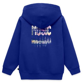 Vinyl Musiker Retro Musik Vinyl Vintage Musizieren - Kinder Premium Organic Zip Hoodie - Royalblau - Hinten - AI Model Kid Male (0cm)