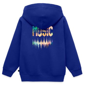 Vinyl Musiker Retro Musik Vinyl Vintage Musizieren - Kinder Premium Organic Zip Hoodie - Royalblau - Hinten - AI Model Kid Male (0cm)