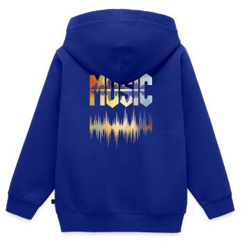 Vinyl Musiker Retro Musik Vinyl Vintage Musizieren - Kinder Premium Organic Zip Hoodie - Royalblau - Hinten - AI Model Kid Male (0cm)