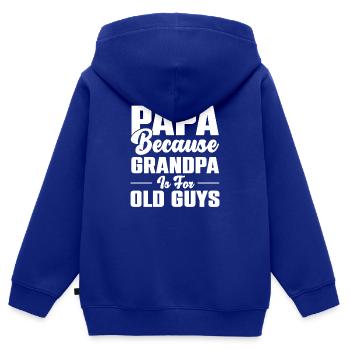 Bester Opa Der Welt - Kinder Premium Organic Zip Hoodie - Royalblau - Hinten - AI Model Kid Male (0cm)