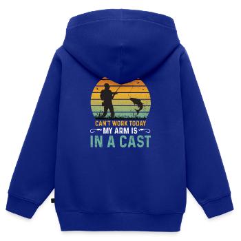 Therapie Angeln See Karpfen Angler Fischer Köder - Kinder Premium Organic Zip Hoodie - Royalblau - Hinten - AI Model Kid Male (0cm)