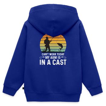 Therapie Angeln See Karpfen Angler Fischer Köder - Kinder Premium Organic Zip Hoodie - Royalblau - Hinten - AI Model Kid Male (0cm)