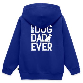 Hunde Haustier Hundebesitzer Hundefreund Pfote - Kinder Premium Organic Zip Hoodie - Royalblau - Hinten - AI Model Kid Male (0cm)