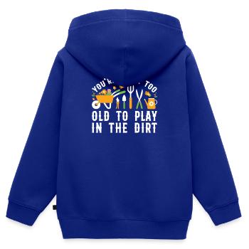 Gärtner - Kinder Premium Organic Zip Hoodie - Royalblau - Hinten - AI Model Kid Male (0cm)