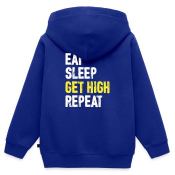 Holz Kettensäge Holzfäller Holzarbeiter Klettern - Kinder Premium Organic Zip Hoodie - Royalblau - Hinten - AI Model Kid Male (0cm)