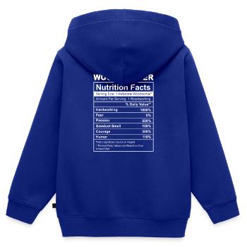 Holz Kettensäge Holzfäller Holzarbeiter Klettern - Kinder Premium Organic Zip Hoodie - Royalblau - Hinten - AI Model Kid Male (0cm)