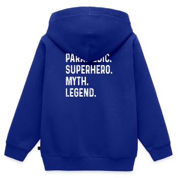Paragliding Gleitschirmflieger Fallschirm Para - Kinder Premium Organic Zip Hoodie - Royalblau - Hinten - AI Model Kid Male (0cm)