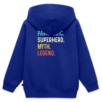 Paragliding Gleitschirmflieger Fallschirm Para - Kinder Premium Organic Zip Hoodie - Royalblau - Hinten - AI Model Kid Male (0cm)