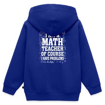Mathelehrer Mathematische Formel Geometrie Lehrer - Kinder Premium Organic Zip Hoodie - Royalblau - Hinten - AI Model Kid Male (0cm)