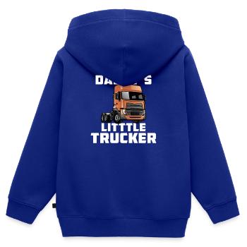 Lkw-Fahrer Lastkraftwagen Fahrer Diesel - Kinder Premium Organic Zip Hoodie - Royalblau - Hinten - AI Model Kid Male (0cm)