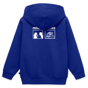 Lkw-Fahrer Lastkraftwagen Fahrer Diesel - Kinder Premium Organic Zip Hoodie - Royalblau - Hinten - AI Model Kid Male (0cm)