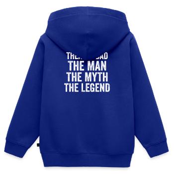 Theater Papa Schauspieler Darstellende Kunst Probe - Kinder Premium Organic Zip Hoodie - Royalblau - Hinten - AI Model Kid Male (0cm)