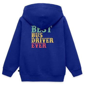 Busfahrer Berufung Beruf Arbeit Geschenk - Kinder Premium Organic Zip Hoodie - Royalblau - Hinten - AI Model Kid Male (0cm)