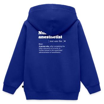 essen Anästhesist wiederholen schlaflabor - Kinder Premium Organic Zip Hoodie - Royalblau - Hinten - AI Model Kid Male (0cm)