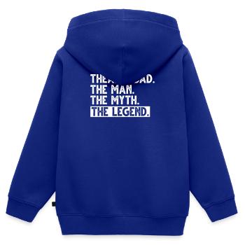 Theater Papa Schauspieler Darstellende Kunst Probe - Kinder Premium Organic Zip Hoodie - Royalblau - Hinten - AI Model Kid Male (0cm)