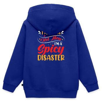 Scharf Esse Tacos Mexikanisch Schärfe Chilli - Kinder Premium Organic Zip Hoodie - Royalblau - Hinten - AI Model Kid Male (0cm)